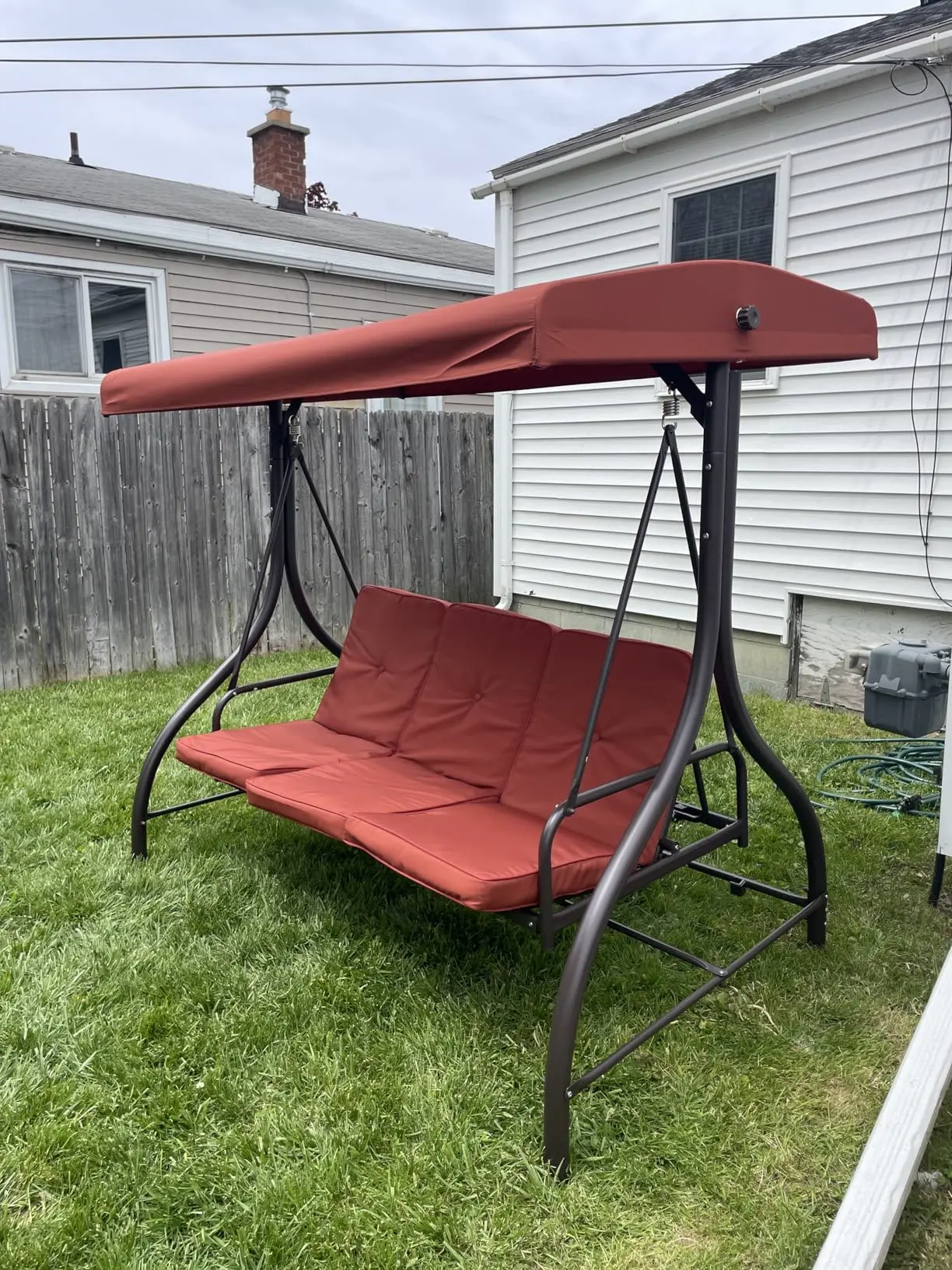 Customer photo — Veranda Pro garden swing on patio
