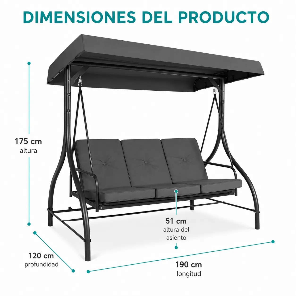 Veranda Pro garden swing — image 10
